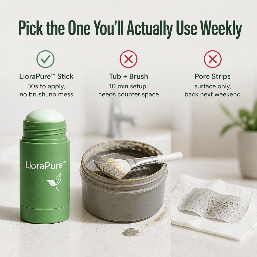 LioraPure™ — Sweep On Green Tea Clay In 30 Seconds, Rinse Off In 10