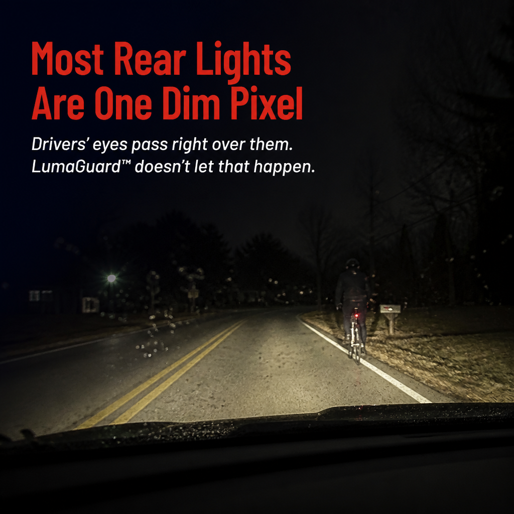 LumaGuard™ — Turn Your Seatpost Into a Glowing Saber Drivers Can't Miss