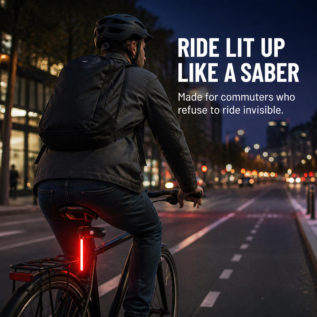 LumaGuard™ — Turn Your Seatpost Into a Glowing Saber Drivers Can't Miss