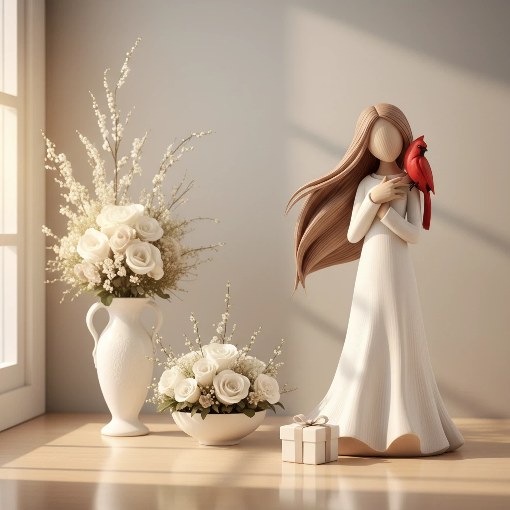 Cardinal Remembrance Love and Serenity Figurine for Home Decor & Memorials