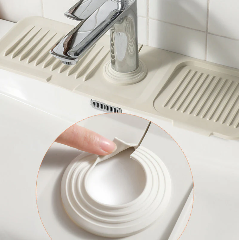 HydraGrip — Sink Splash Guard Mat with Drain Tray for Kitchen & Bathroom