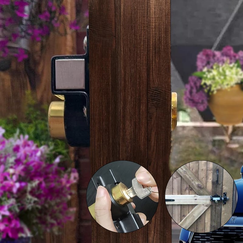 Gate Lock with Key | Rustproof | Spring Bolt | GateSecure