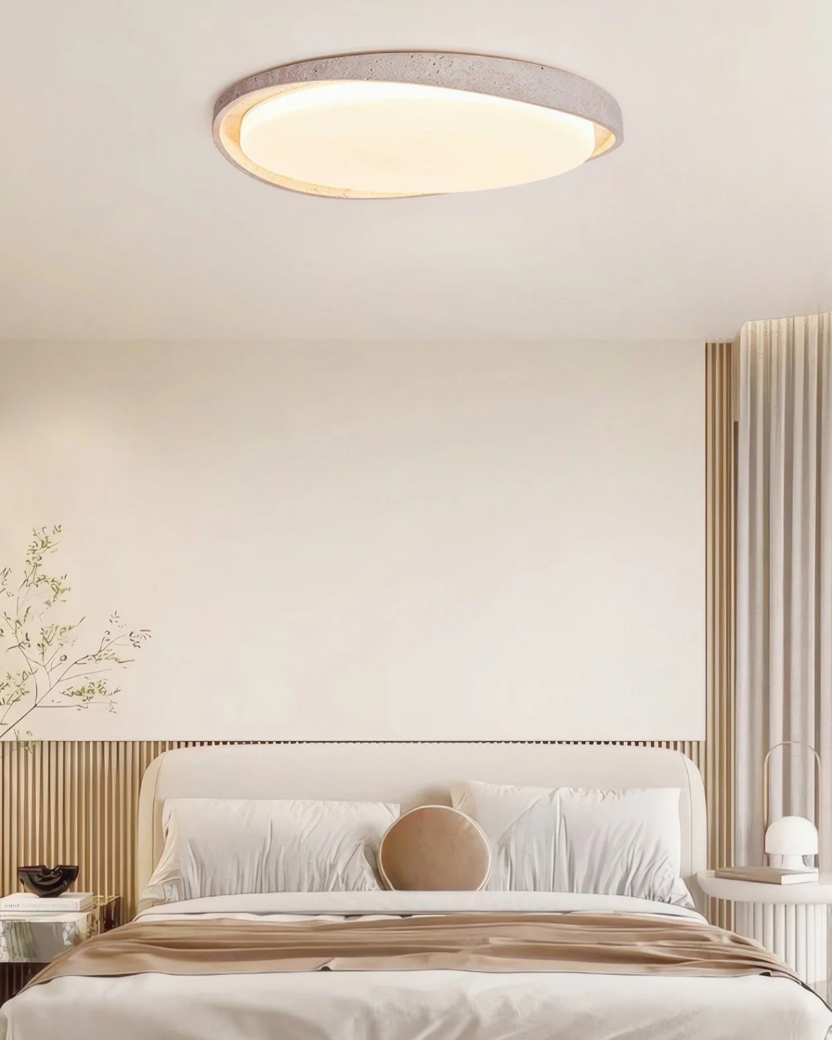 Ceiling Light in Stone Finish – Gentle, Uniform Illumination