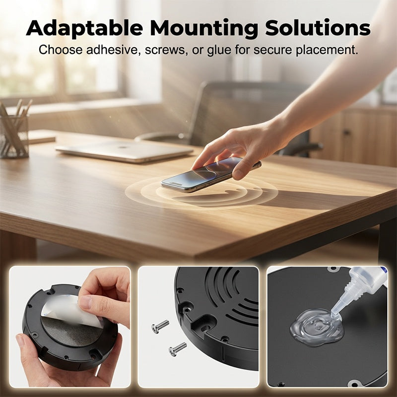 Hidden Desktop Charging Station for Wood & Stone Surfaces