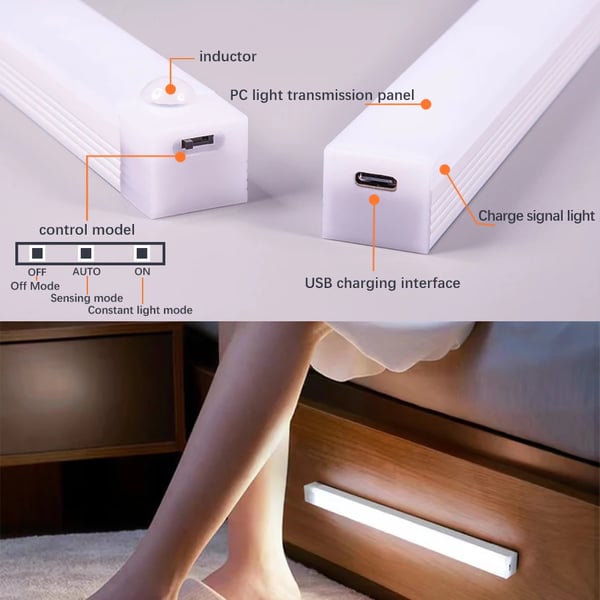 🔥 Punch-free Smart Sensor Magnetic Rechargeable LED Lights