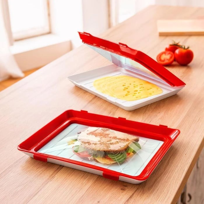 Fresh Storage Plate | Extend Food Freshness | Stretch Seal Film | FreshPlate