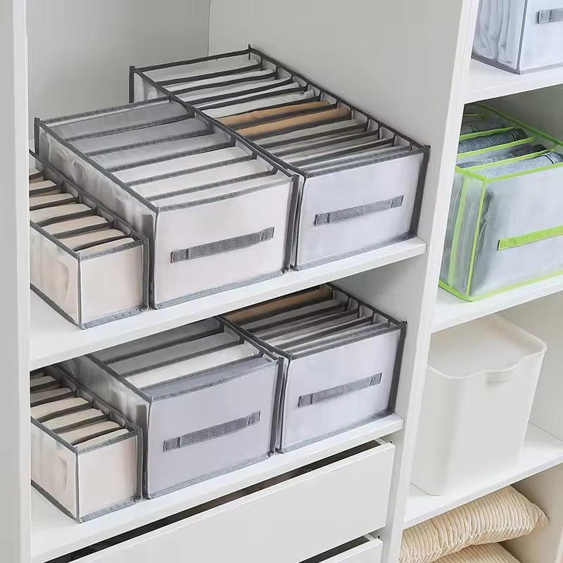 Foldable Clothing Storage Box | Easily Locate All Items | Compartments, Foldable, Sturdy | DrawerCalm