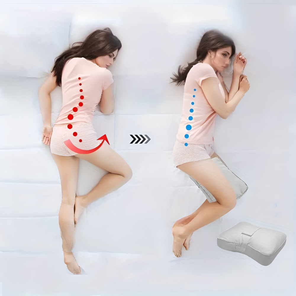 Memory Foam Knee Pillow with Adjustable Leg Strap