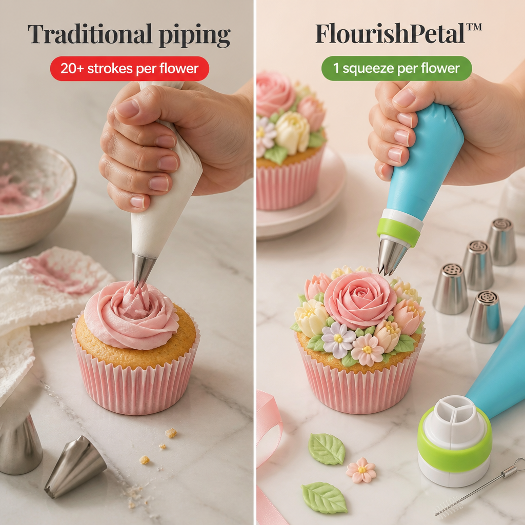 FlourishPetal™ — Pipe Picture-Perfect Roses & Peonies in One Single Squeeze