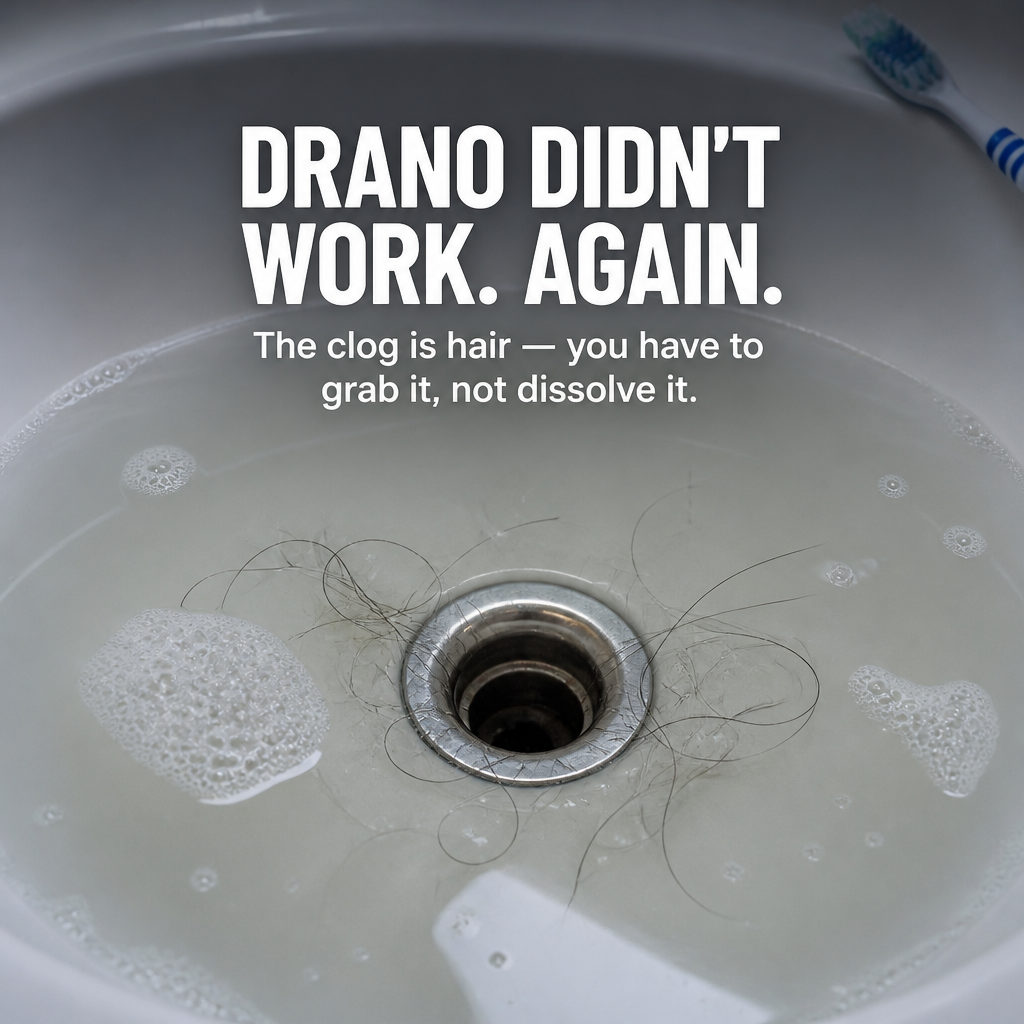 DrainMaster™ — Pull Out the Nastiest Hair Clogs Without a Plumber