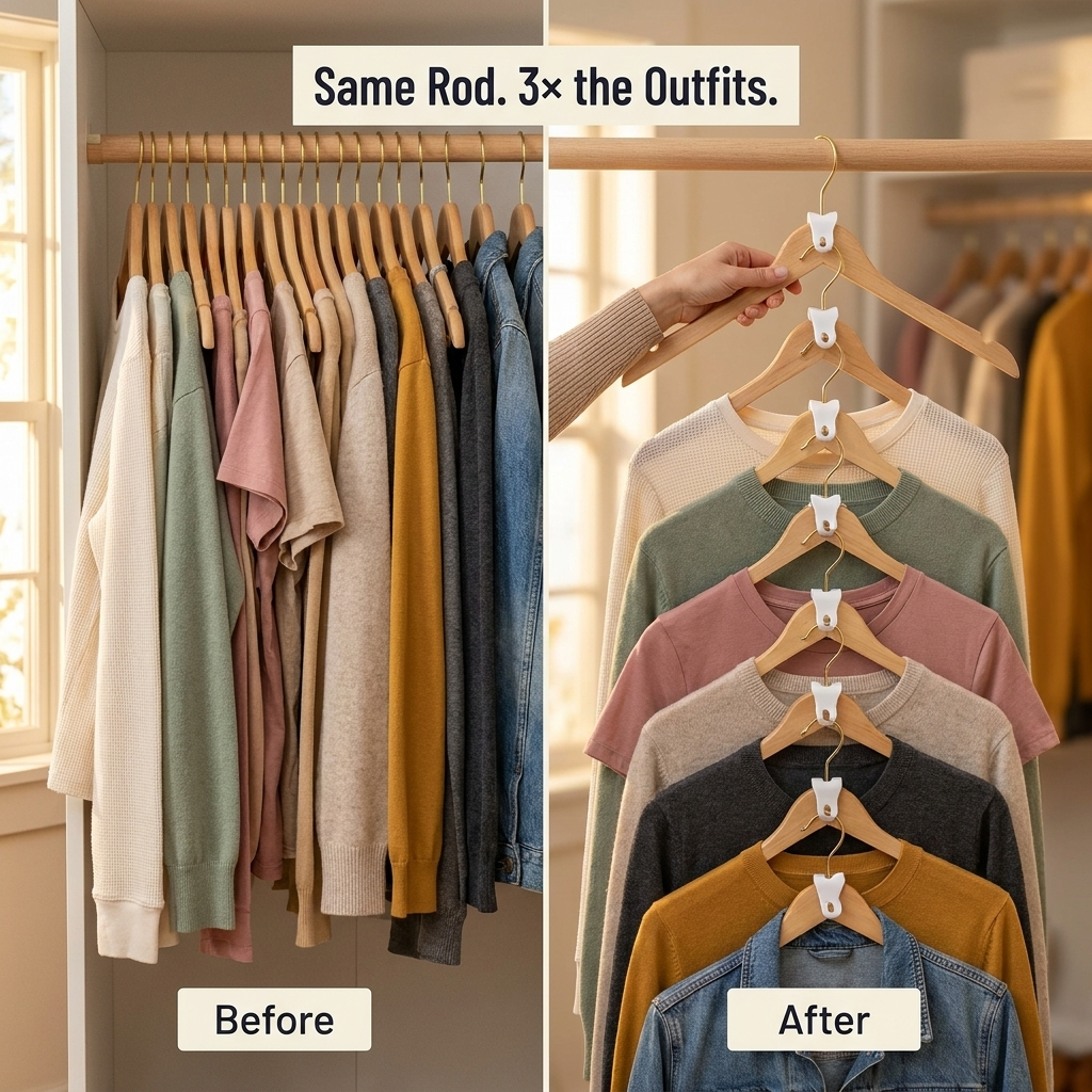 ClariHanger™ — Triple Your Closet Space in Seconds Without Tossing a Single Outfit
