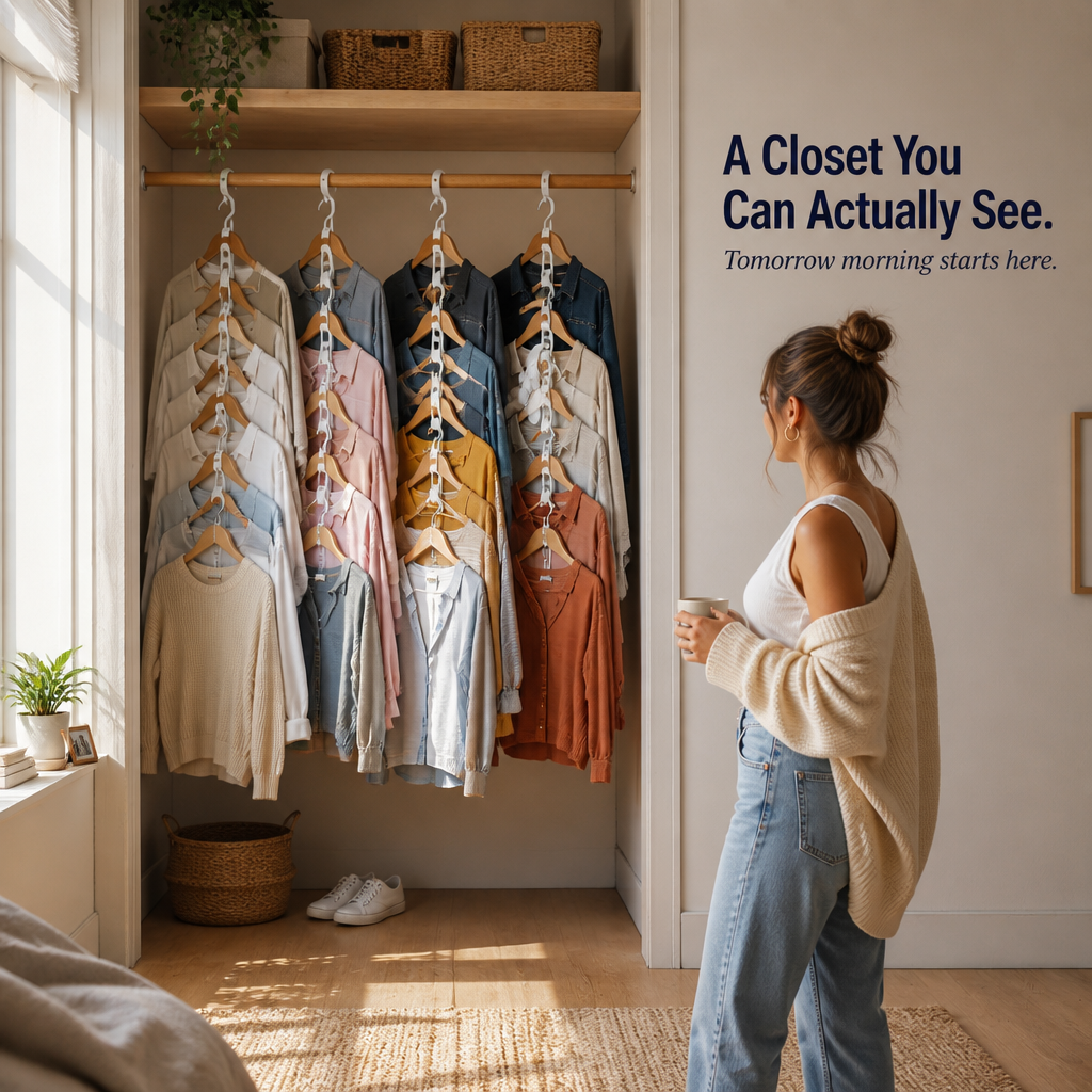 ClariHanger™ — Triple Your Closet Space in Seconds Without Tossing a Single Outfit