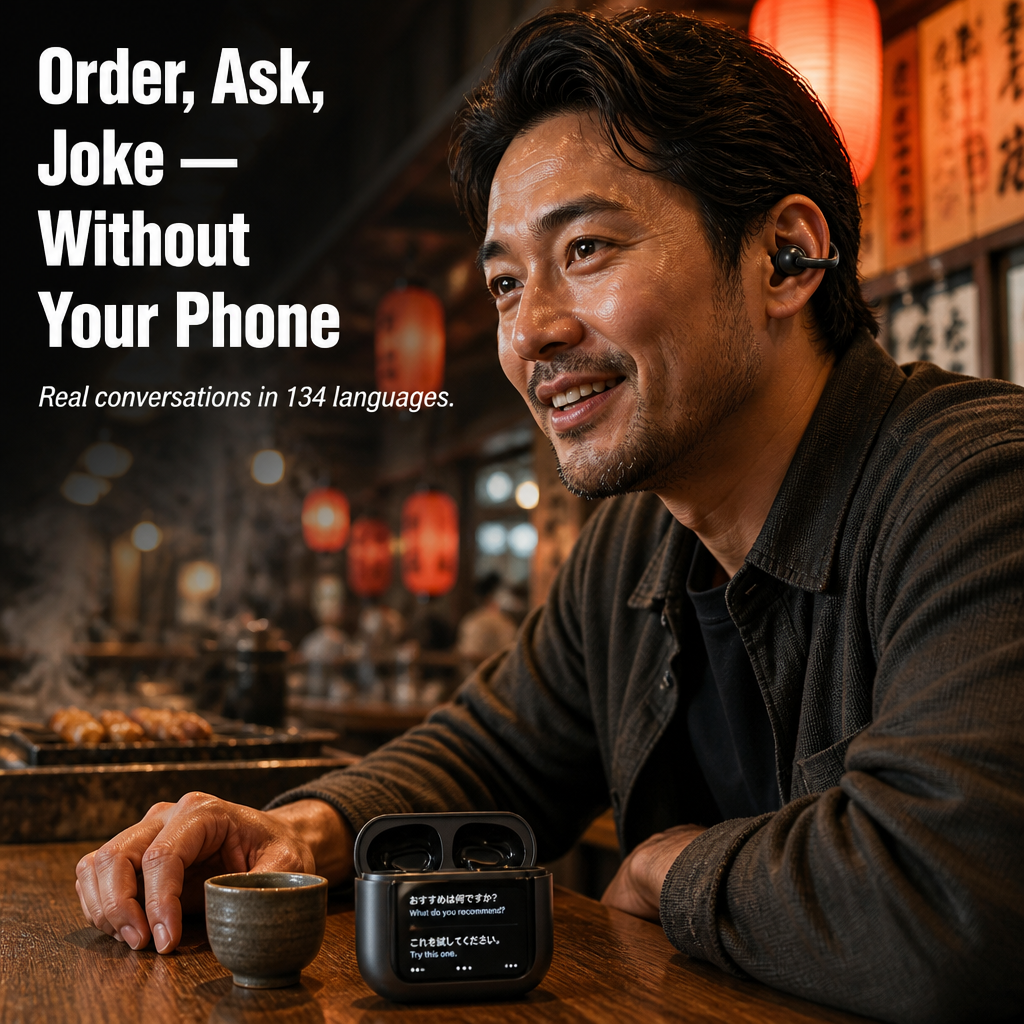 LingoPulse™ — Speak 134 Languages Without Holding Up Your Phone
