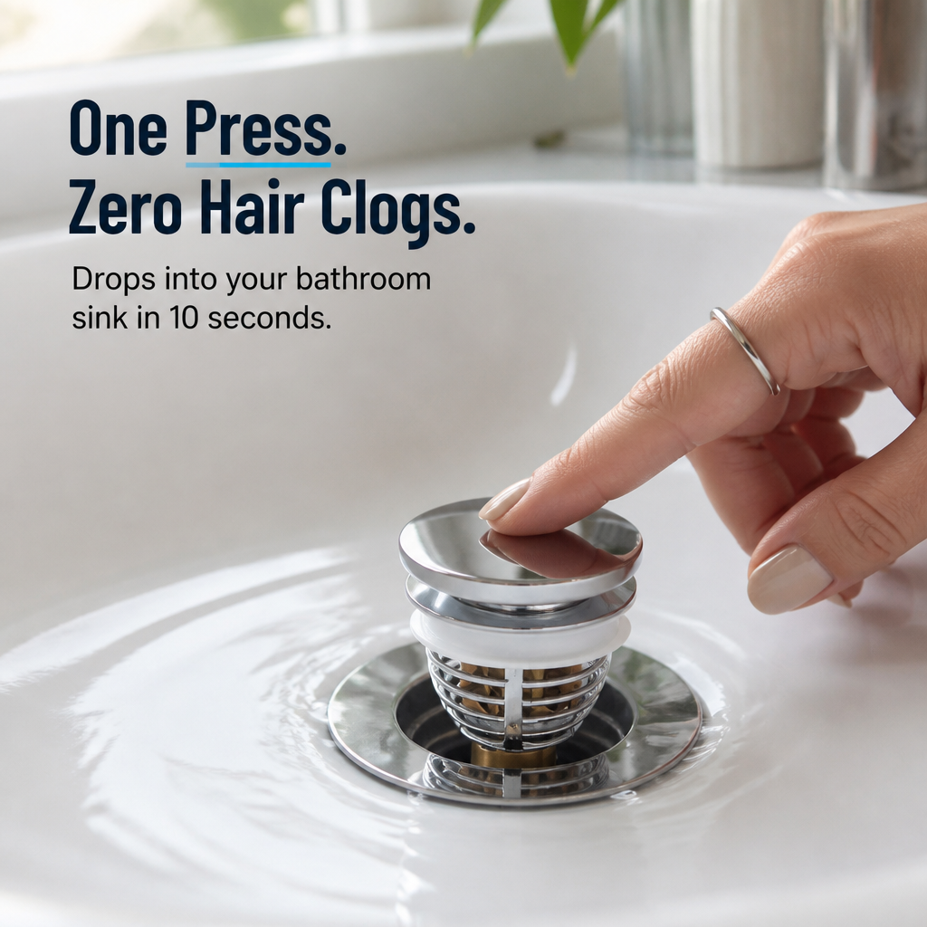 AquaSealPro™ — Trap Hair, Seal Drains, Pop Clean With One Press