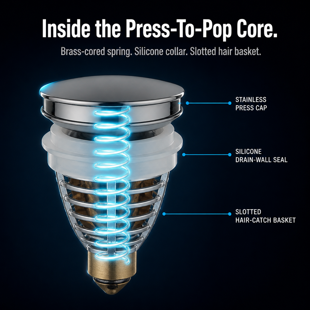 AquaSealPro™ — Trap Hair, Seal Drains, Pop Clean With One Press