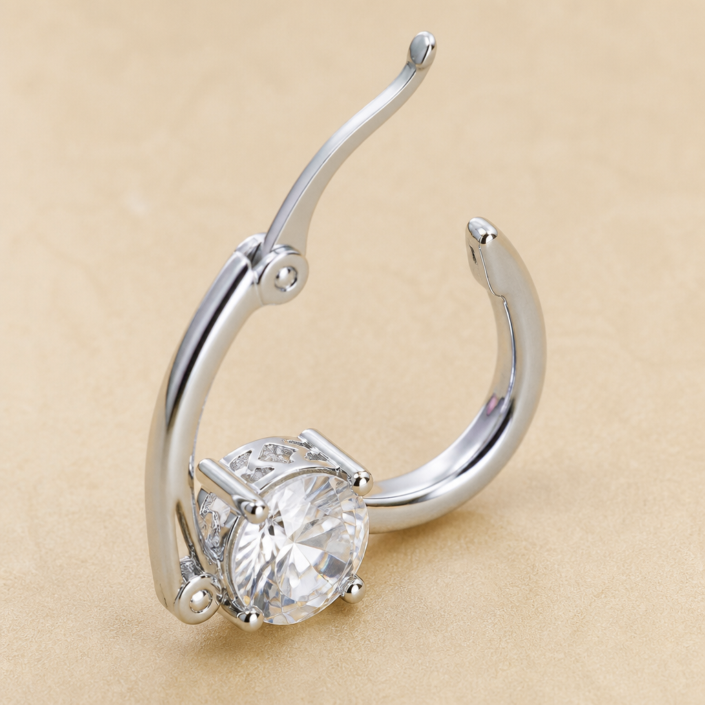 Lumelle™ – Crystal Solitaire Drop Hoop Earrings