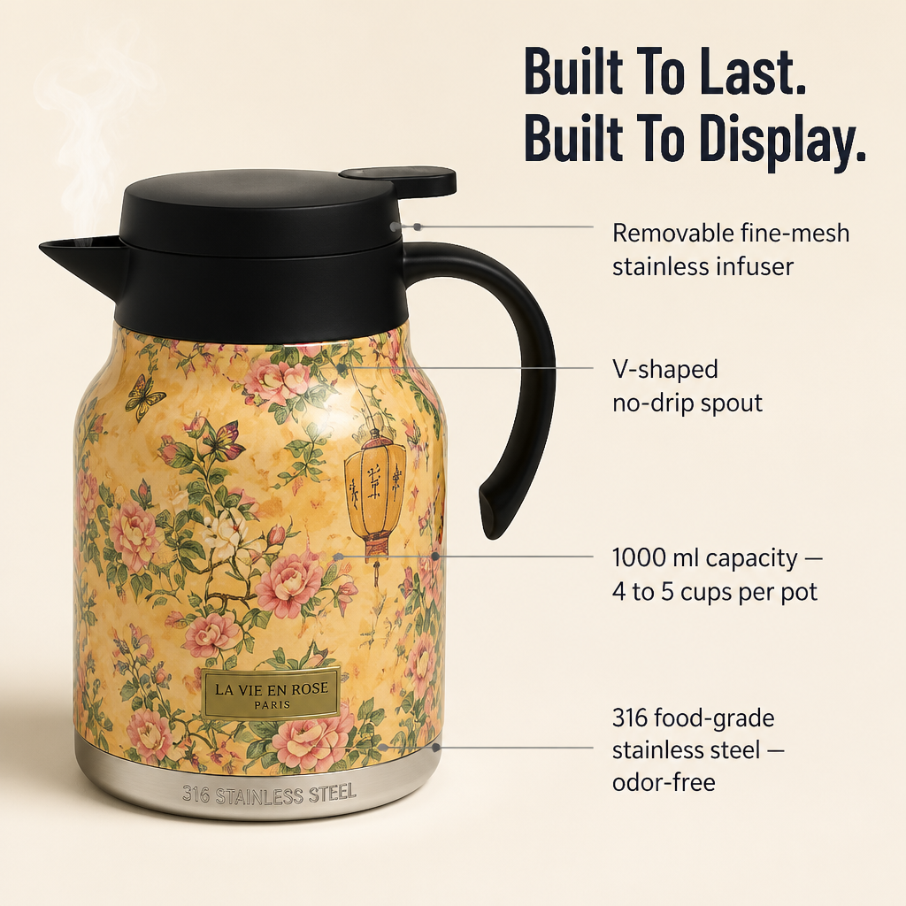 BrewAura™ — Brew, Pour & Display Tea That Stays Hot for Six Hours