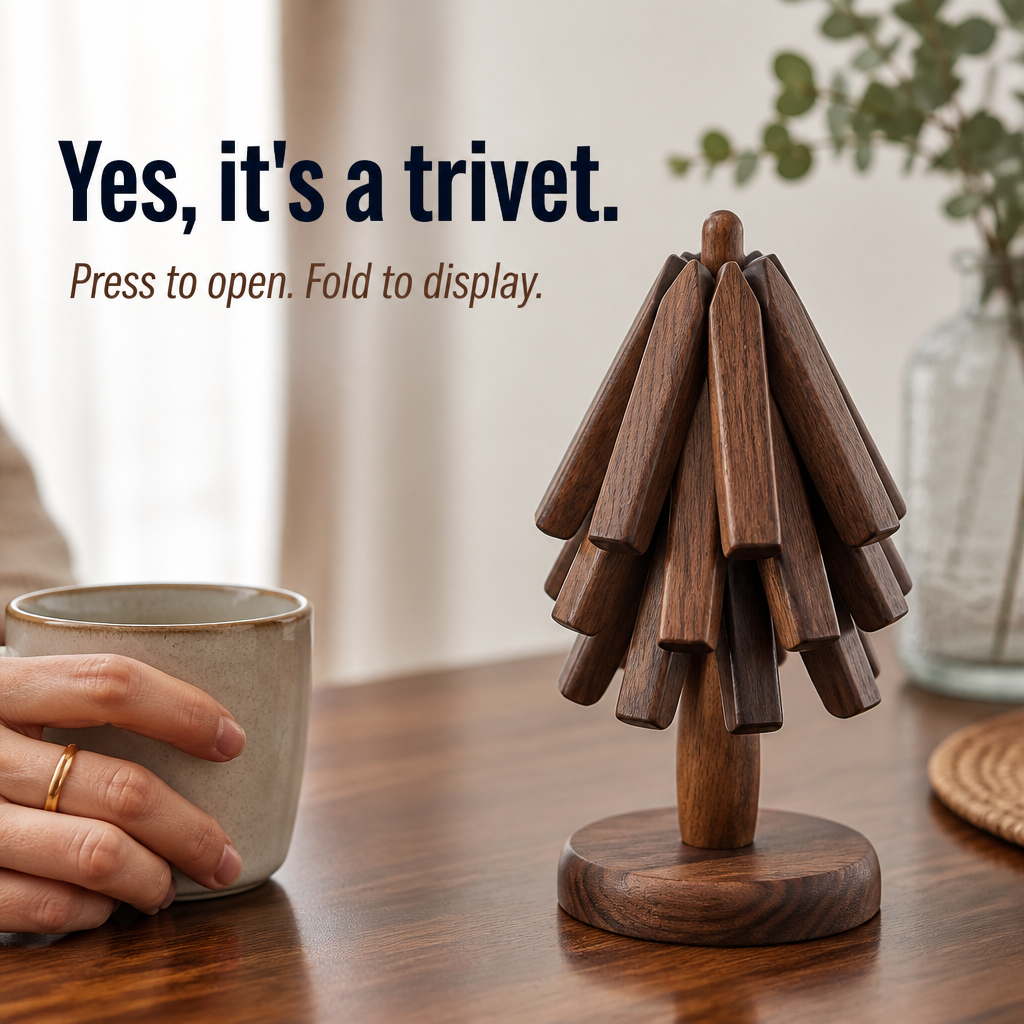 ArboraGuard™ — Shield Your Walnut Table from Heat Marks With a Handmade Tree Trivet