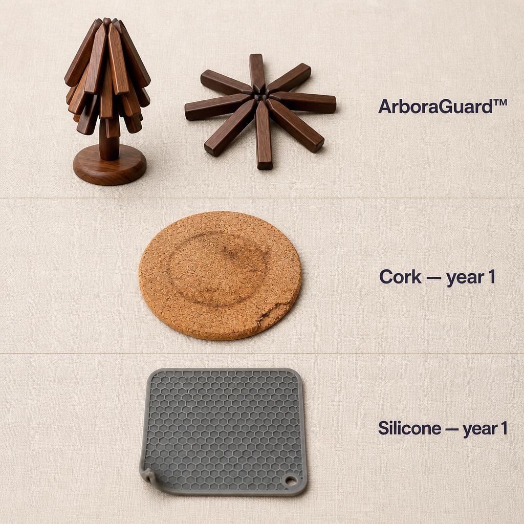 ArboraGuard™ — Shield Your Walnut Table from Heat Marks With a Handmade Tree Trivet