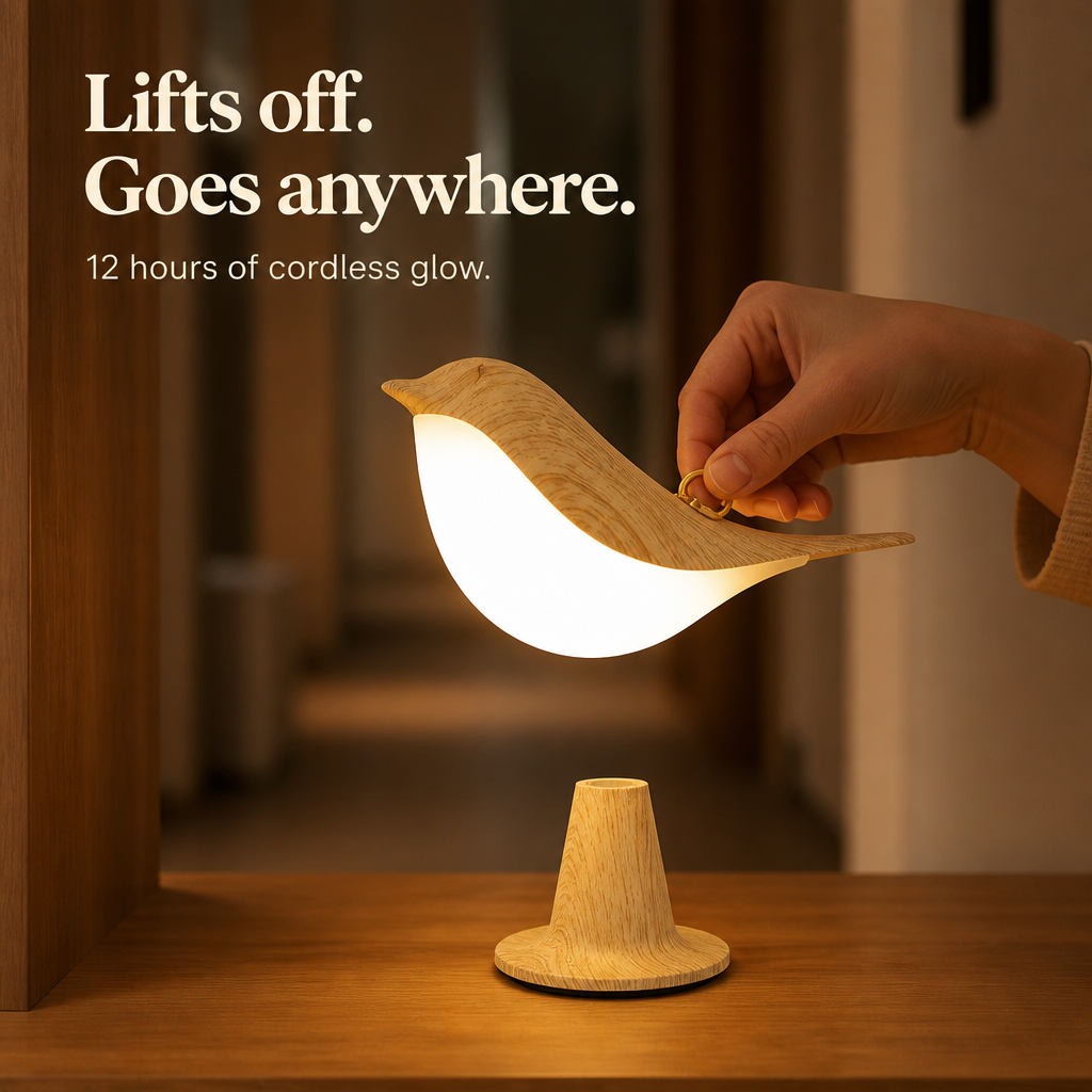 LumiNest™ — Wind Down Each Night With A Soft Bird-Shaped Bedside Glow