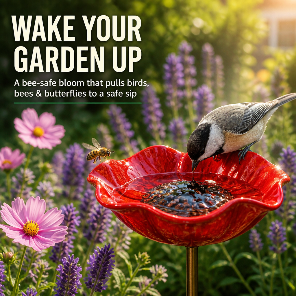 GardenLure™ — Draw Birds, Bees & Butterflies to a Safe Sip of Water