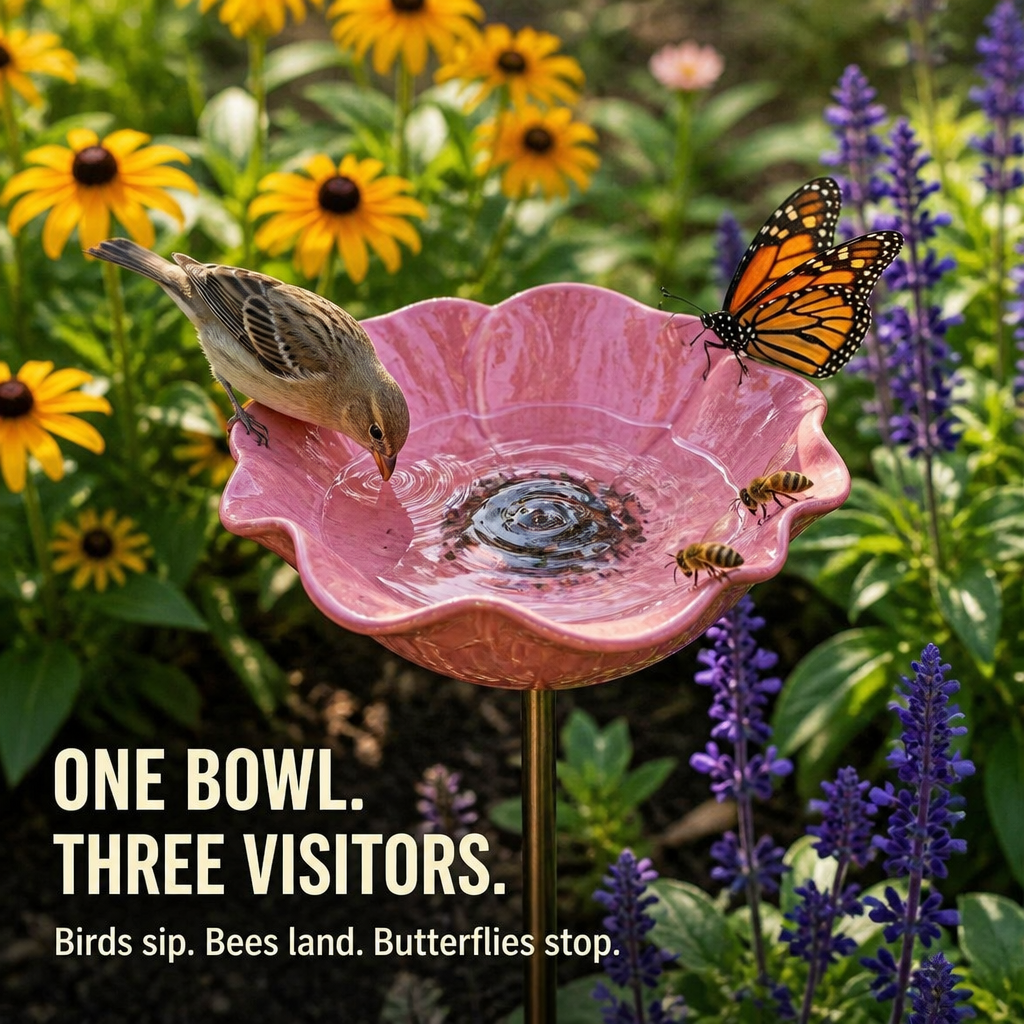 GardenLure™ — Draw Birds, Bees & Butterflies to a Safe Sip of Water