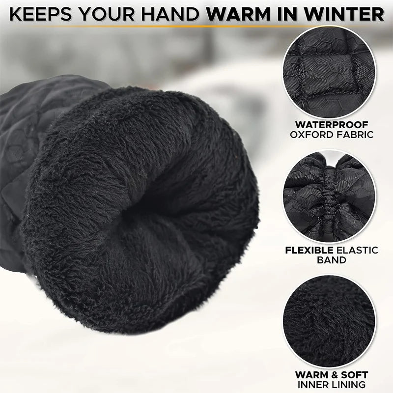Ice Scraper with Built-in Fleece Glove – Winter Warmth, Scratch-Free Use