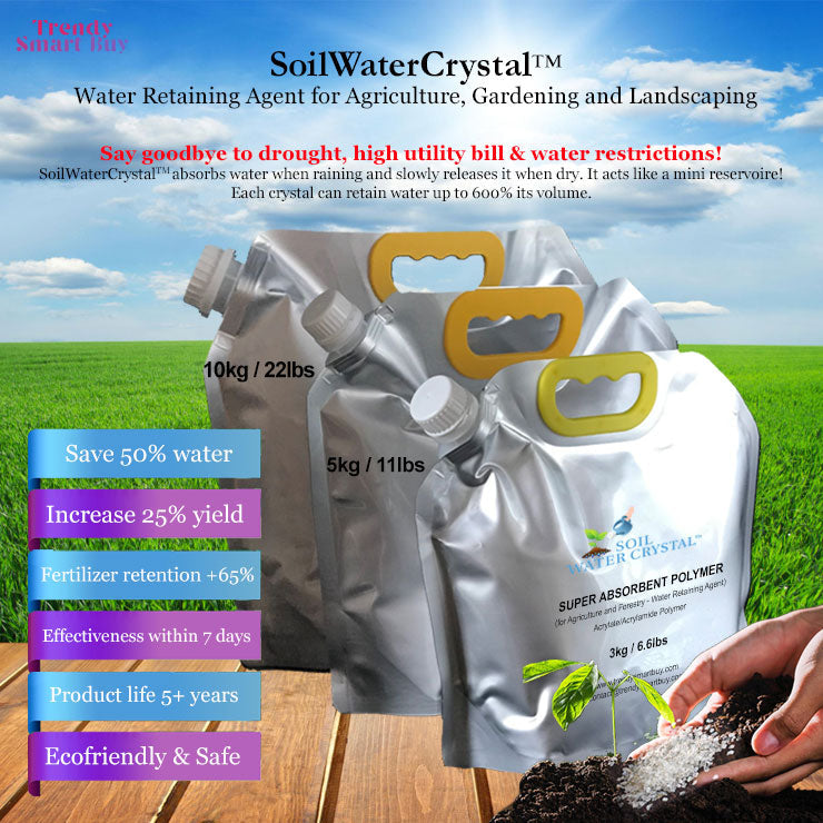 SoilWaterCrystal™  - Most Powerful Water Retaining Agent
