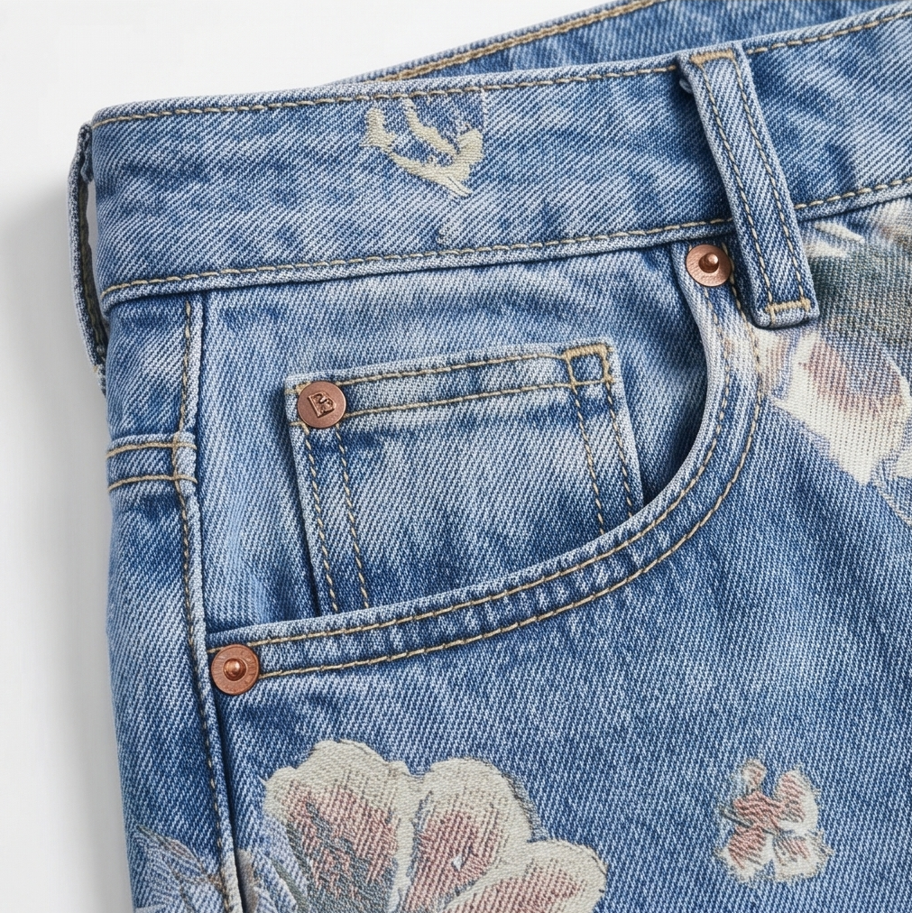 Blomara™ Floral Print Wide-Leg Jeans
