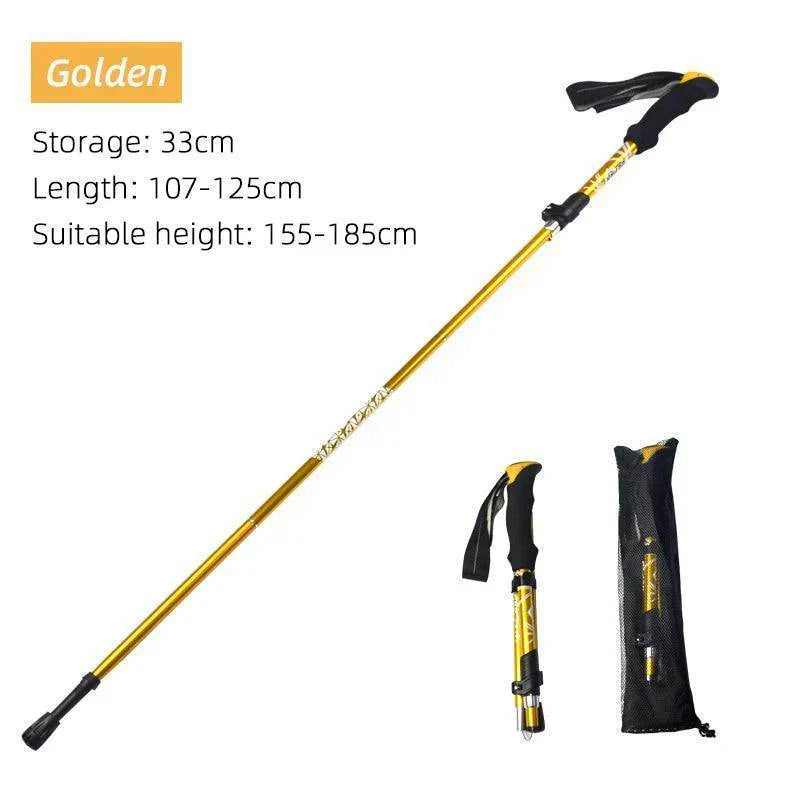 Lightweight Foldable Trekking Pole with 5 Sections for Hiking and Walking