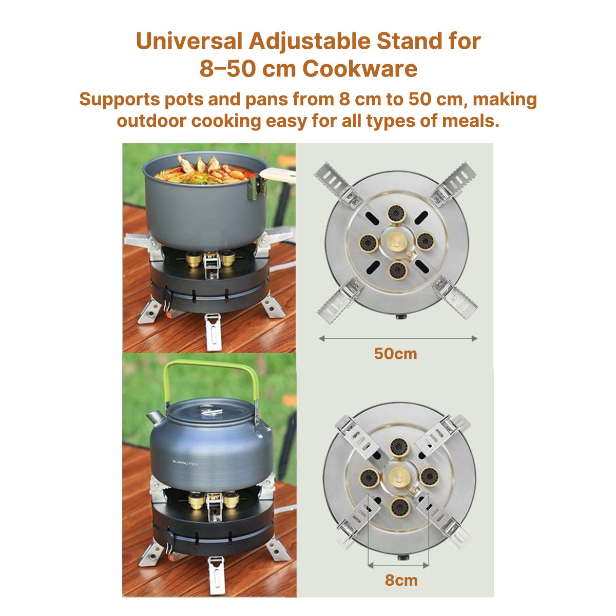 High Power Output Portable Camping Stove - Foldable Design