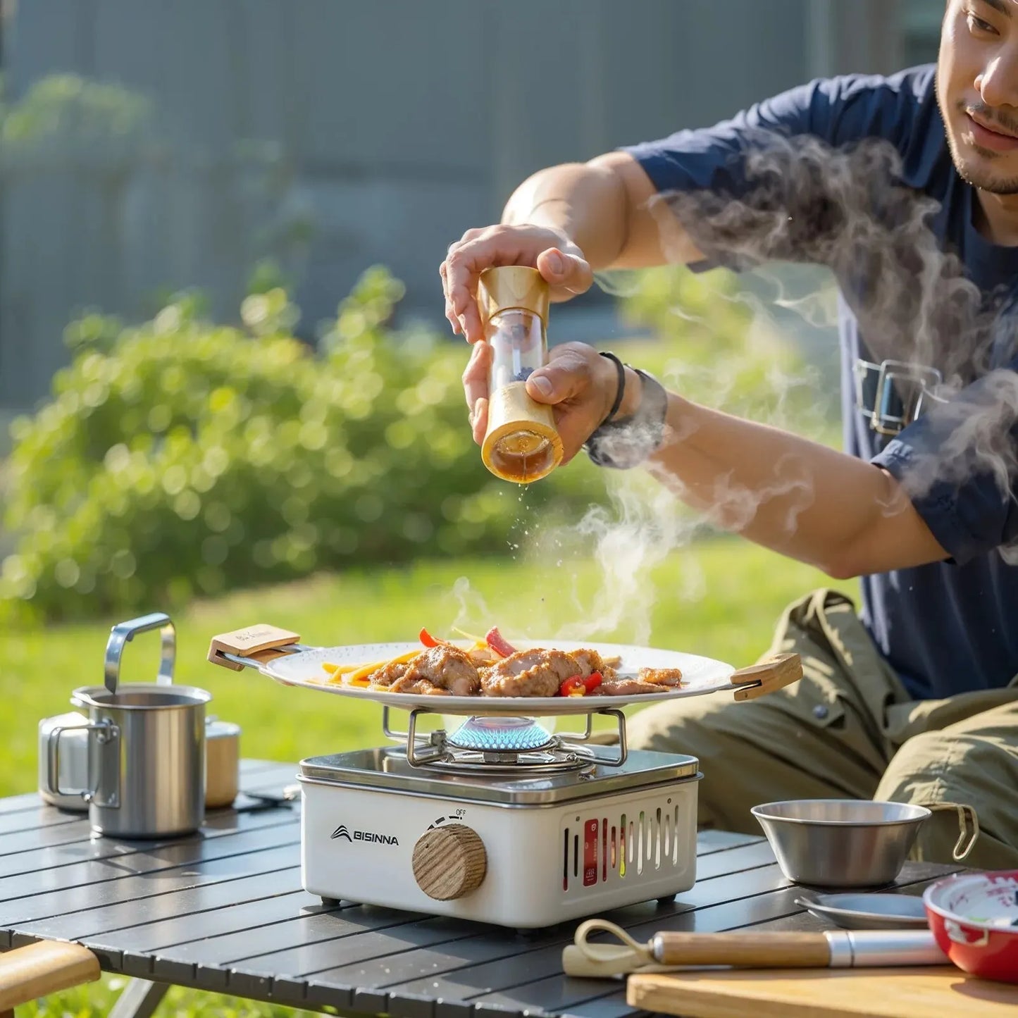 Compact Portable Backpacking Stove – Foldable Camping Equipment