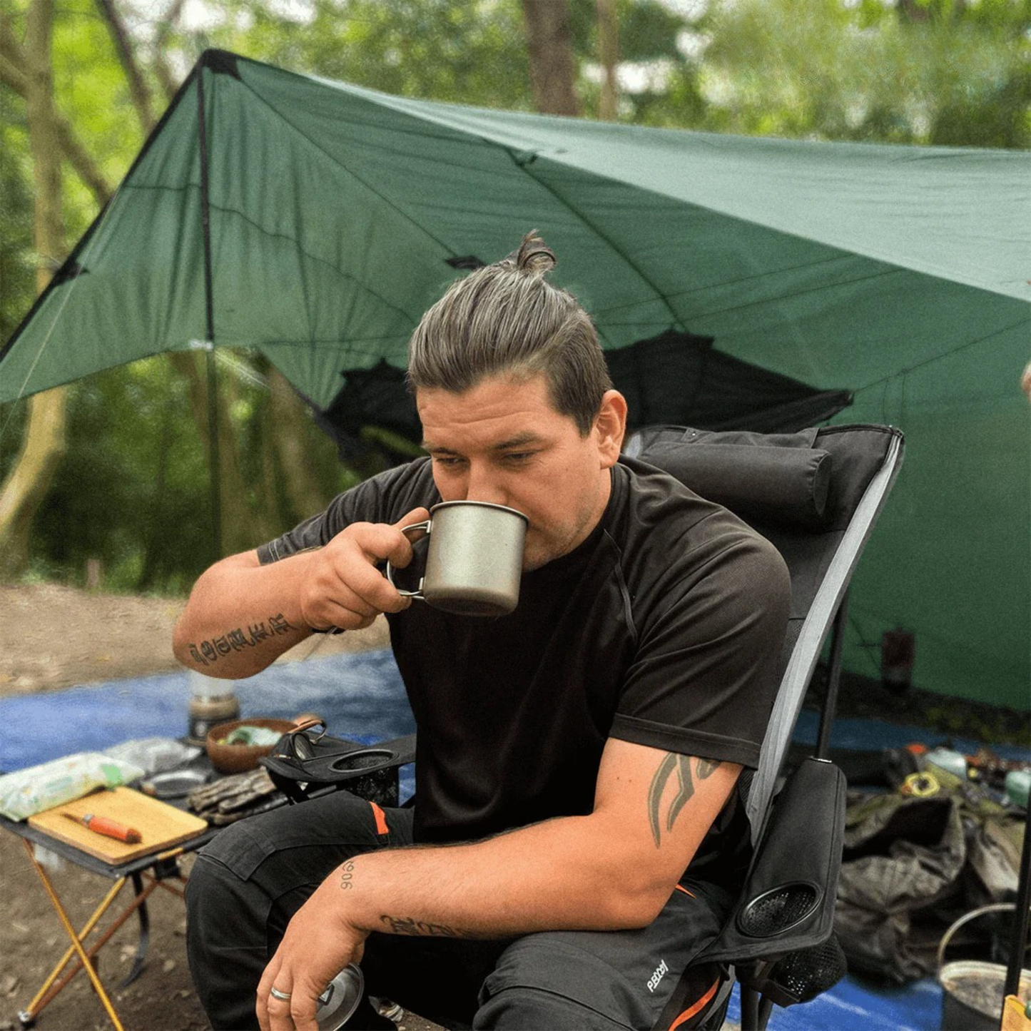 Compact Folding Chair for Camping with Storage Bag