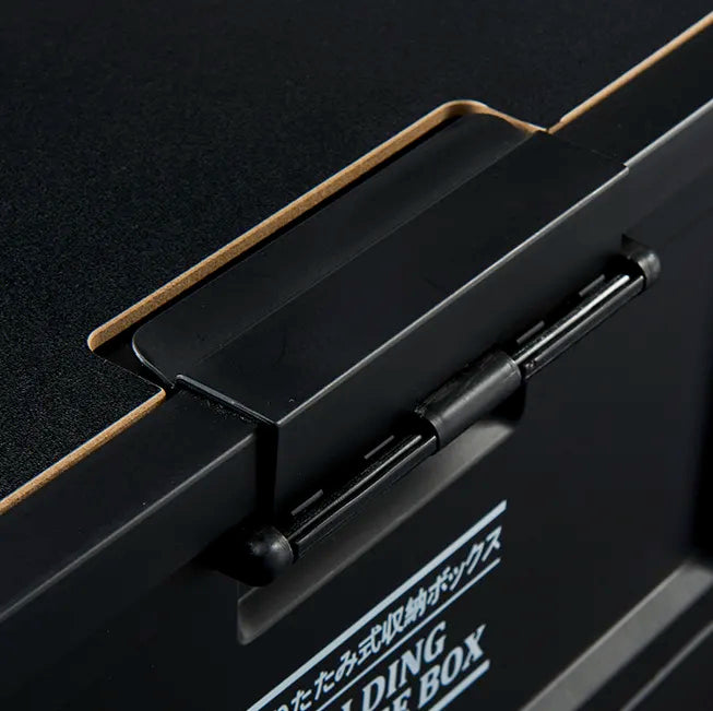 collapsible Storage Bin with Wooden Top Cover