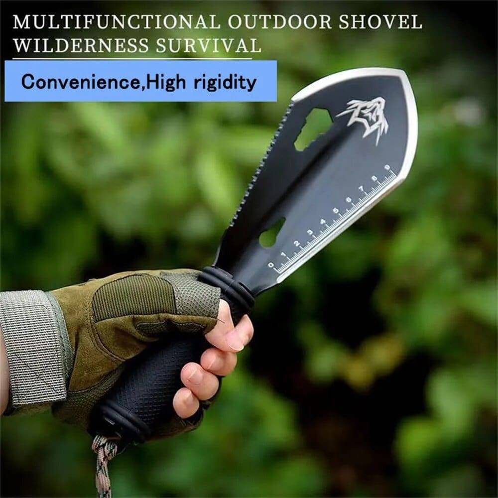 Multi-Function Stainless Steel Survival Shovel Kit with Accessories