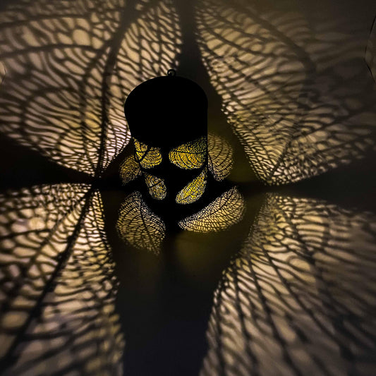 Solar Hollow Shadow Cast Lantern-Leaves - If you say i do