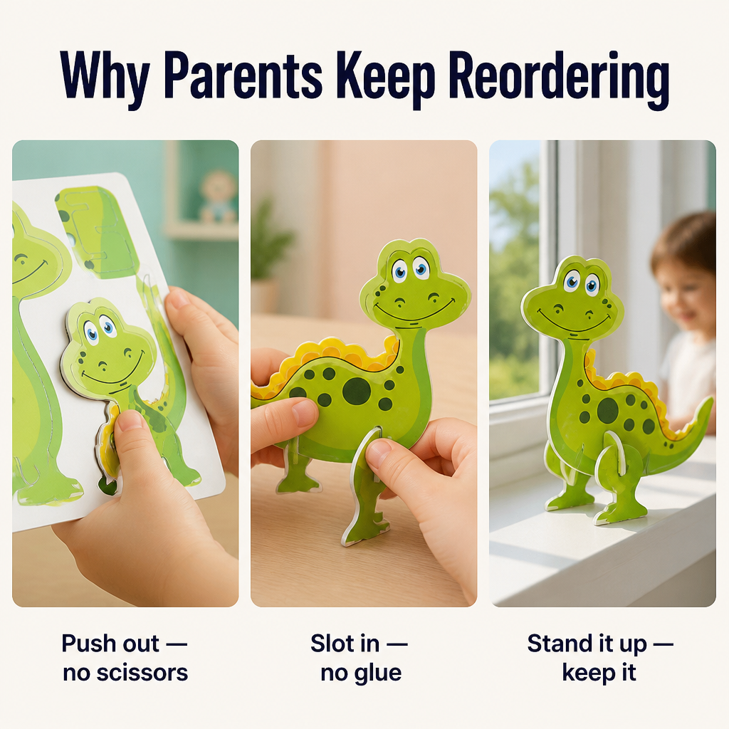 BrilliaBuild™ — Build 3D Dinos, Planes & Animals From Flat Paper in Minutes