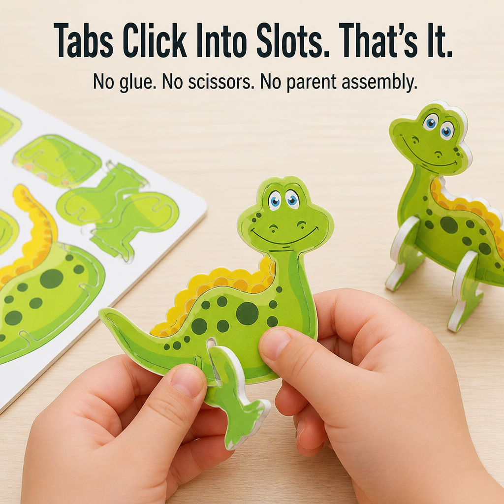 BrilliaBuild™ — Build 3D Dinos, Planes & Animals From Flat Paper in Minutes