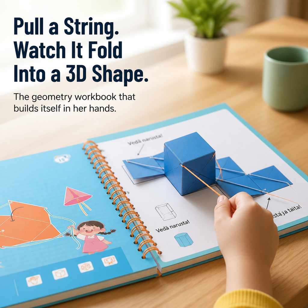 InfinityShapes™ — Pull a String, Watch Flat Pages Build 3D Shapes