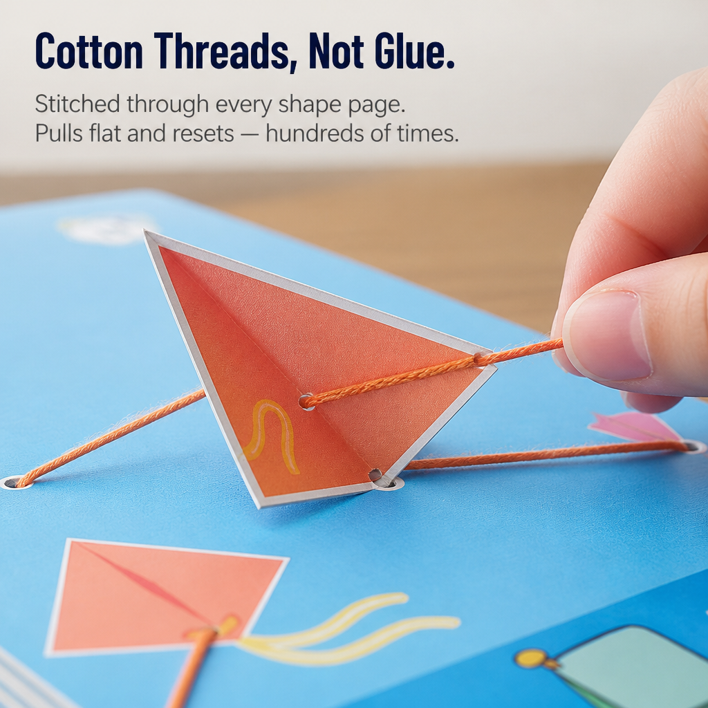 InfinityShapes™ — Pull a String, Watch Flat Pages Build 3D Shapes