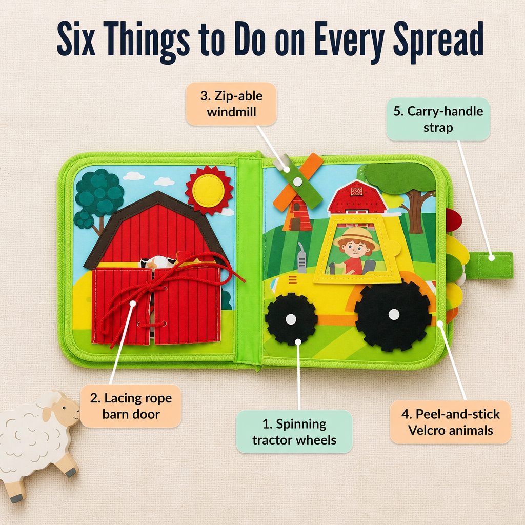 FarmTales Toddler Felt Farm Busy Book