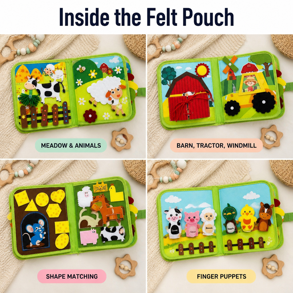 FarmTales Toddler Felt Farm Busy Book