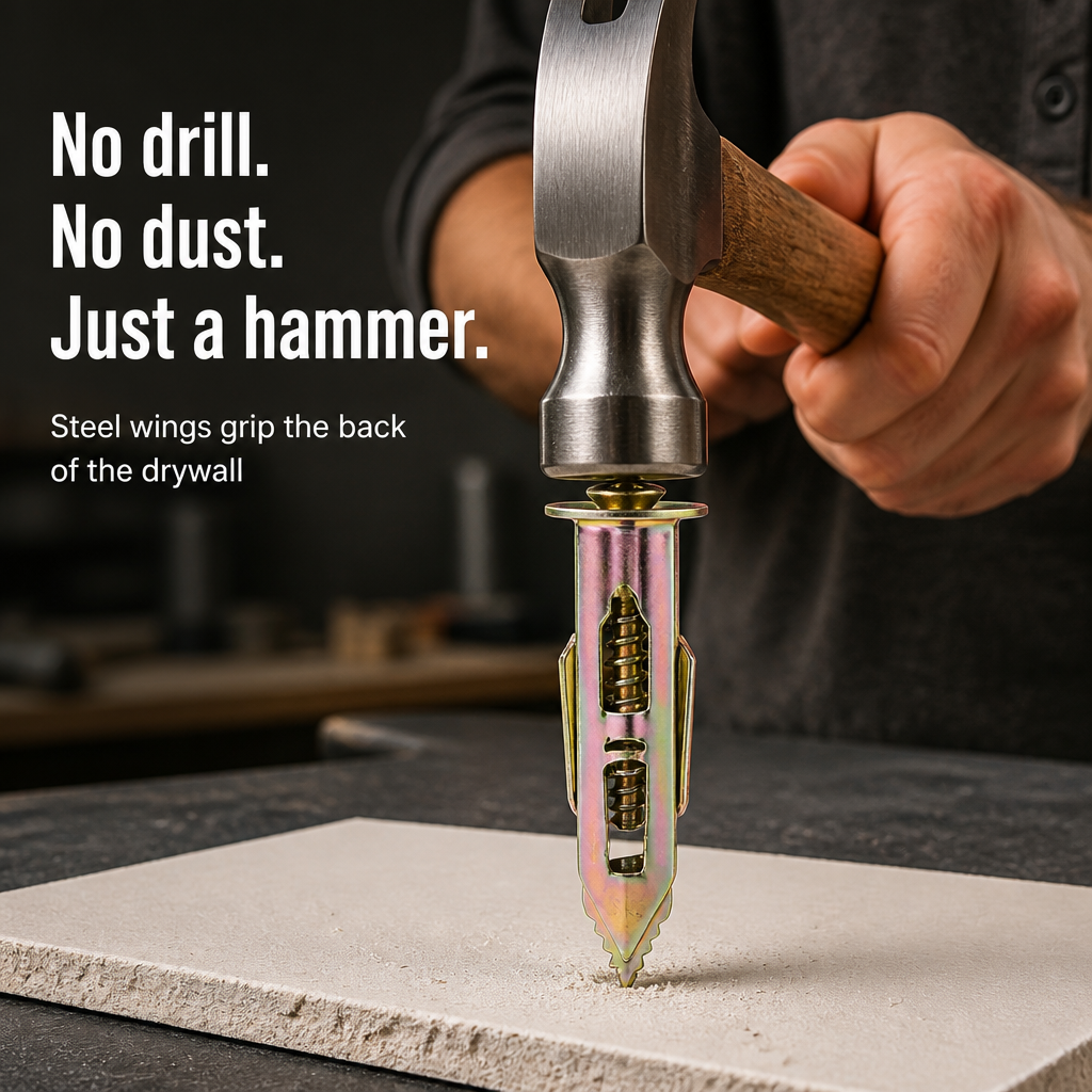 TitanFixx — Hammer-In Steel Anchors That Grip Drywall From the Back