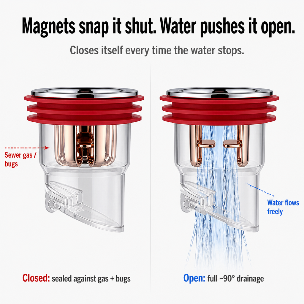 DrainGuard™ — Seal Off Sewer Smell and Stop Bugs Coming Up Your Drain
