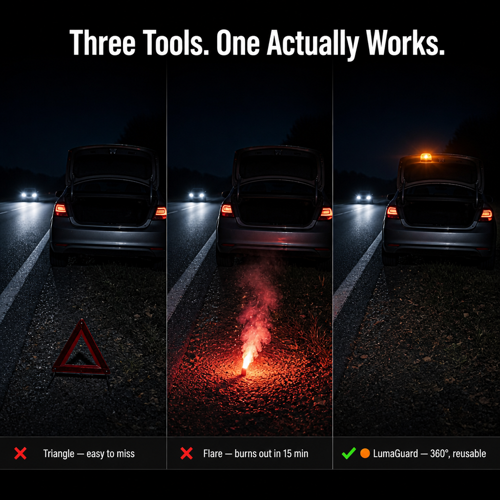 LumaGuard™ — Light Up the Whole Roadside in One Second Flat