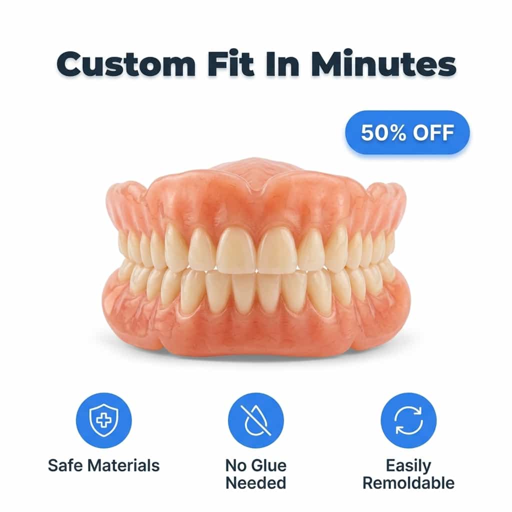 Custom Fit Denture Set - Adhesive-free comfort