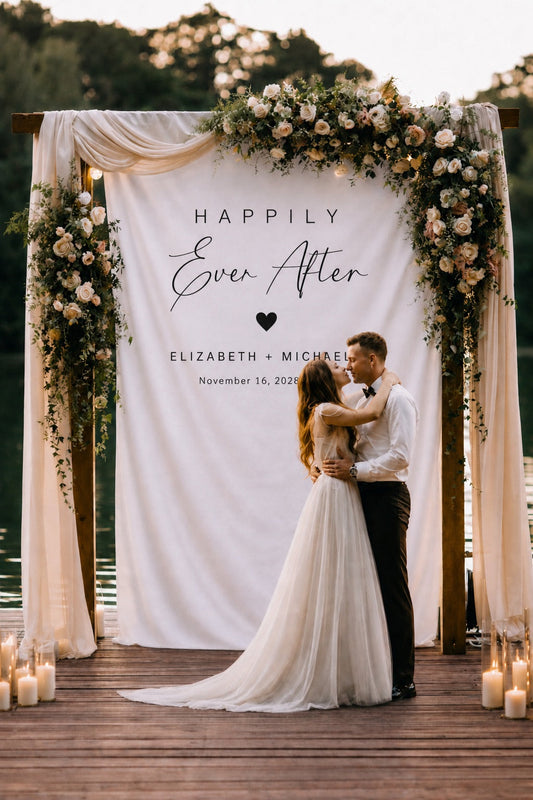 Happily Ever After Wedding Backdrop