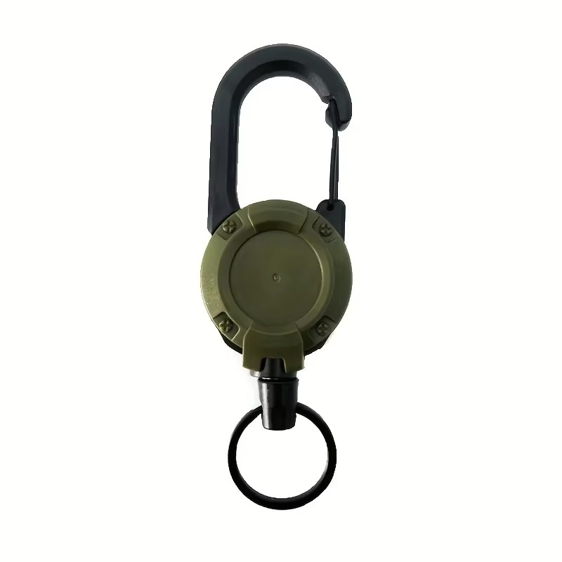 Durable Keychain with Retractable Reel for Keys and ID Cards