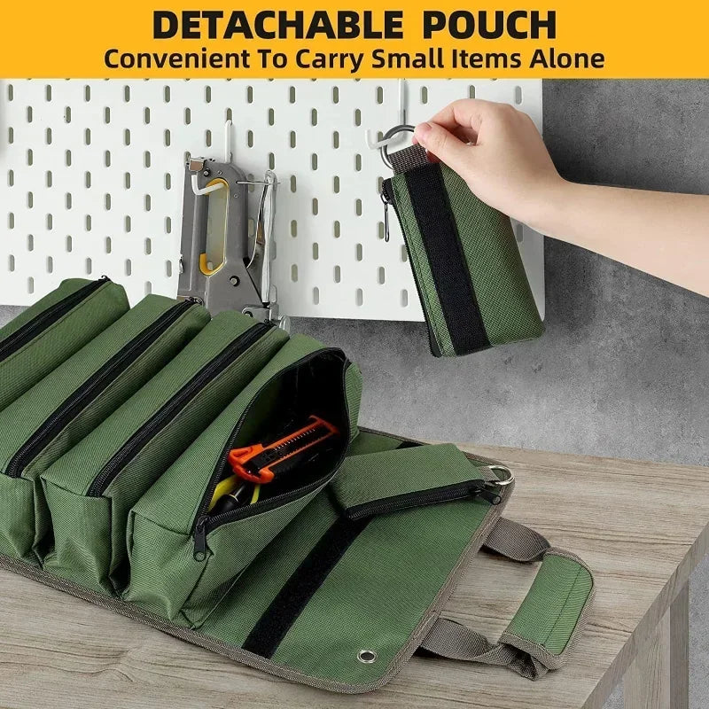 Durable Tool Organizer Bag with Roll-Up Design