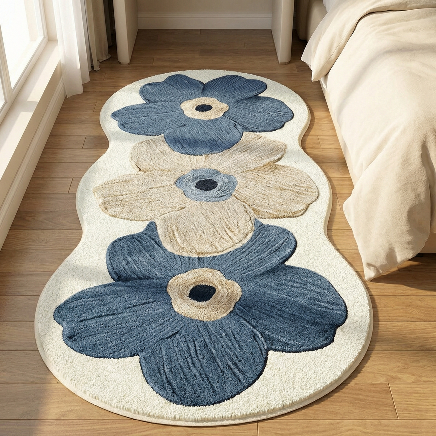 Bloomora™ — Sculpted Floral Accent Rug